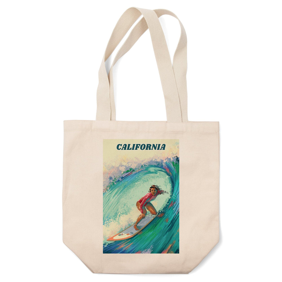 California, Vitamin Sea, Coastal Series, Surfer Girl, Tote Bag Totes Lantern Press 