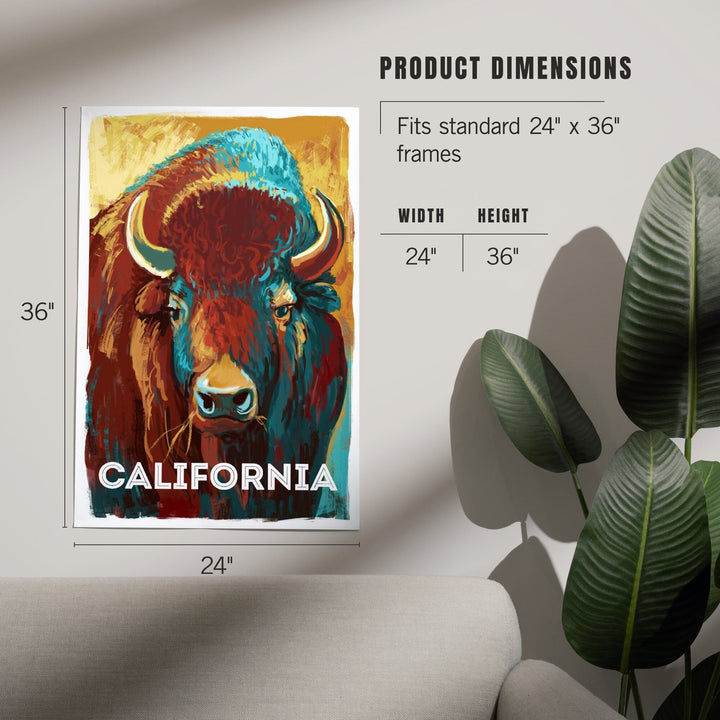 California, Vivid, Bison, Art & Giclee Prints Art Lantern Press 