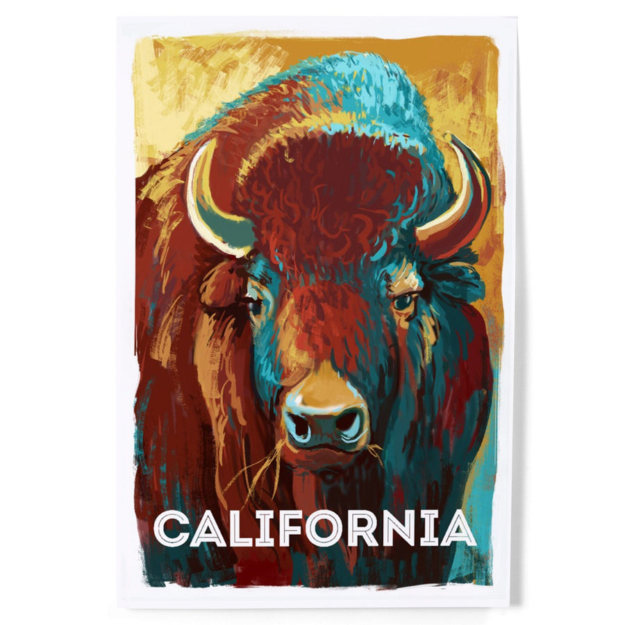 California, Vivid, Bison, Art & Giclee Prints Art Lantern Press 