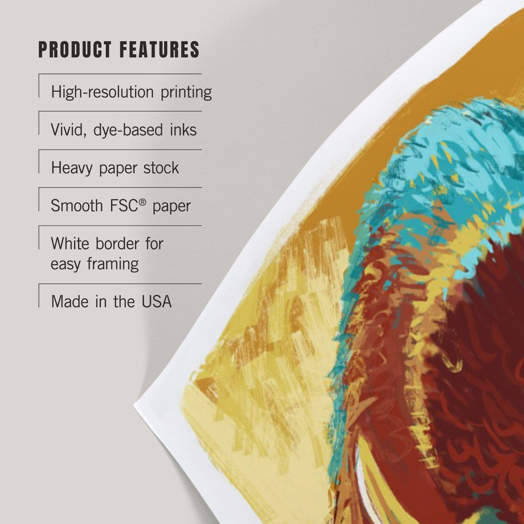 California, Vivid, Bison, Art & Giclee Prints Art Lantern Press 
