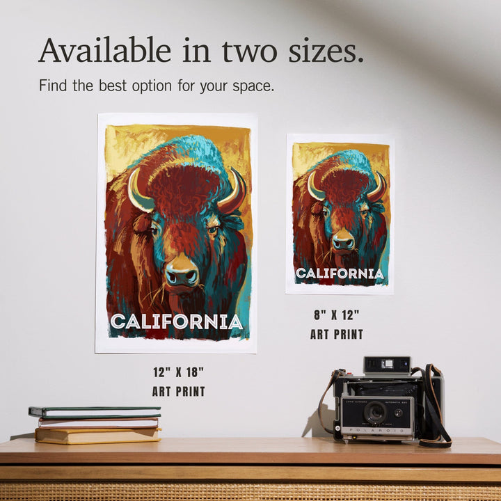 California, Vivid, Bison, Art & Giclee Prints Art Lantern Press 