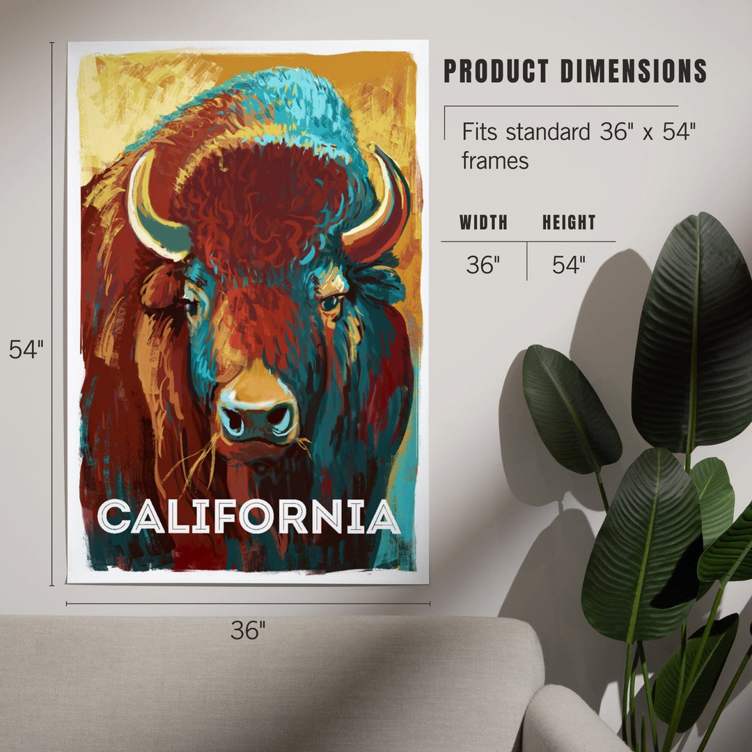 California, Vivid, Bison, Art & Giclee Prints Art Lantern Press 