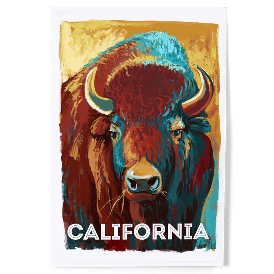 California, Vivid, Bison, Art & Giclee Prints Art Lantern Press 