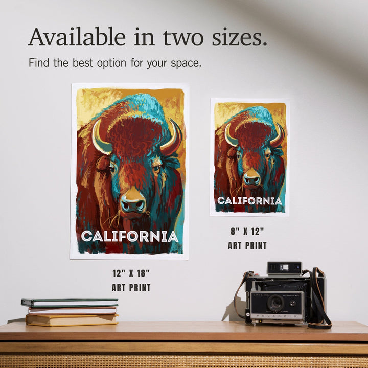 California, Vivid, Bison, Art & Giclee Prints Art Lantern Press 
