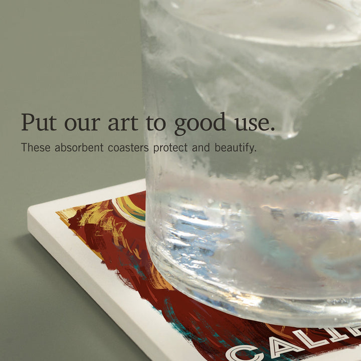 California, Vivid, Bison, Coasters Coasters Lantern Press 