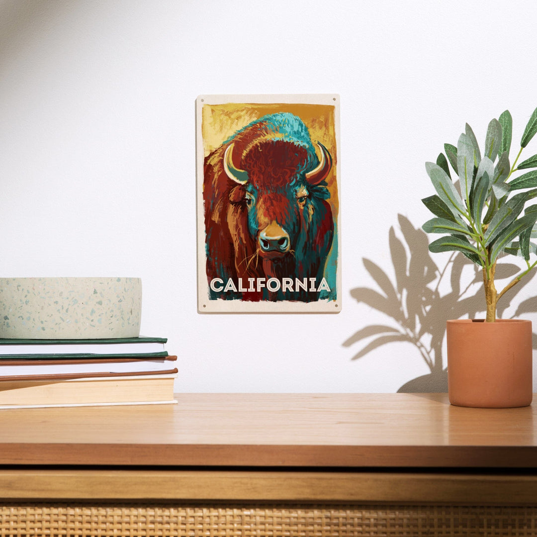 California, Vivid, Bison, Wood Signs and Postcards Wood Lantern Press 