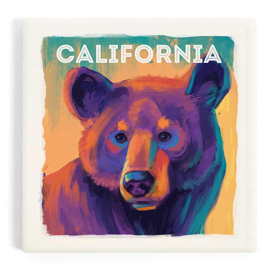 California, Vivid, Black Bear, Coasters Coasters Lantern Press 