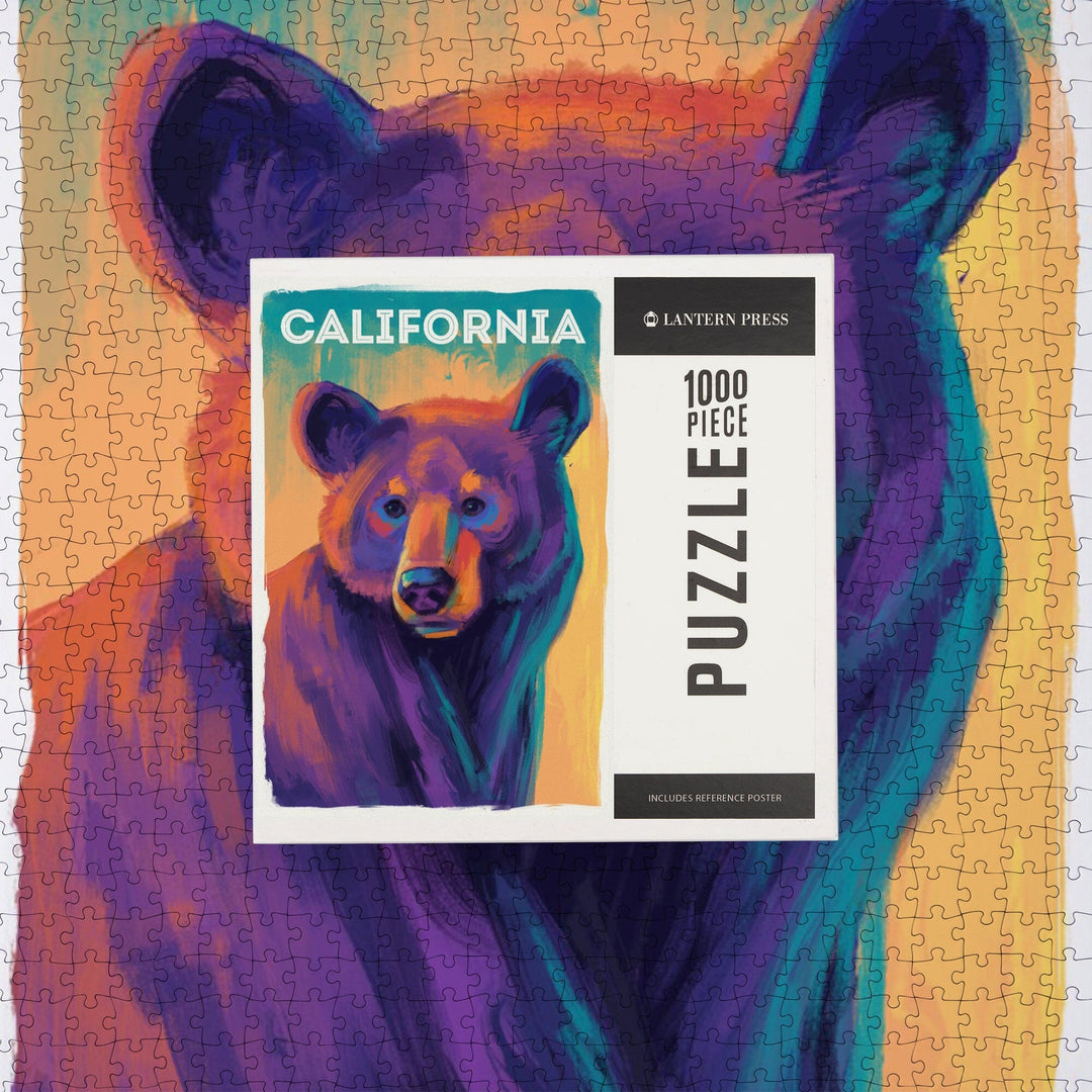 California, Vivid, Black Bear, Jigsaw Puzzle Puzzle Lantern Press 