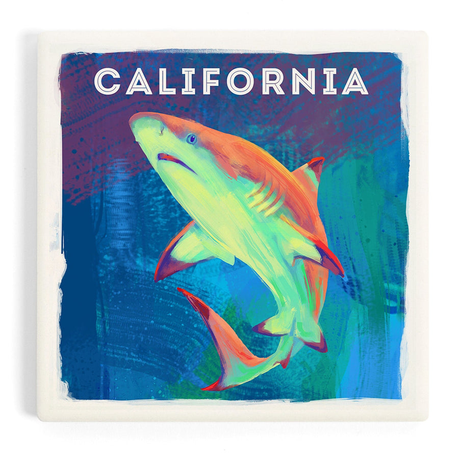 California, Vivid, Blacktip Shark, Coasters Coasters Lantern Press 