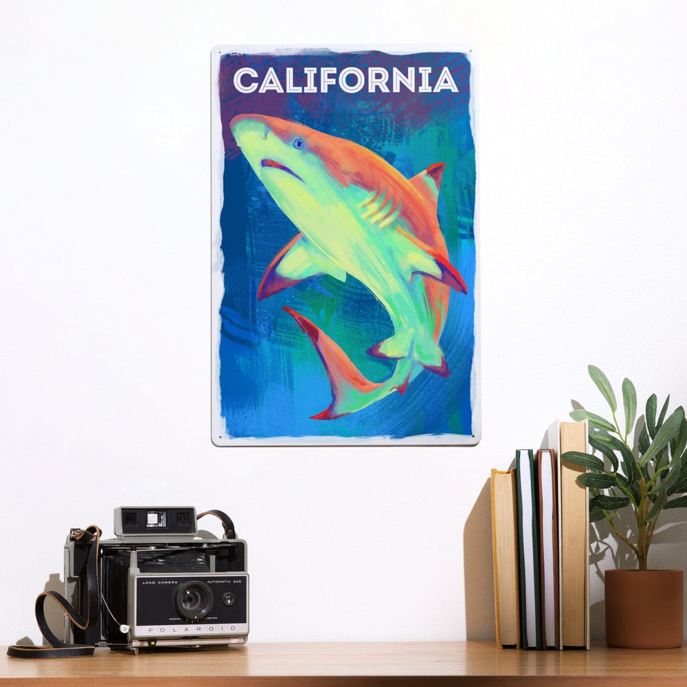 California, Vivid, Blacktip Shark, Metal Signs Metal Lantern Press 