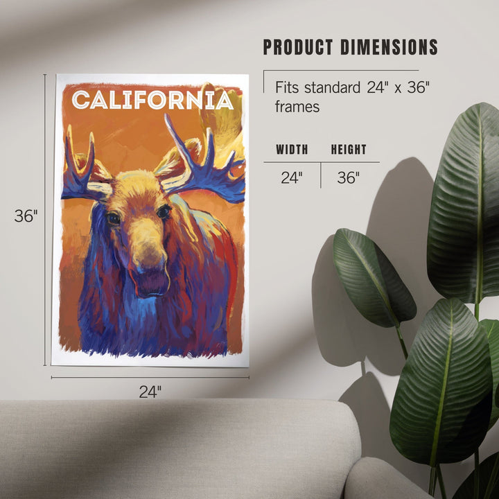 California, Vivid, Moose, Art & Giclee Prints Art Lantern Press 