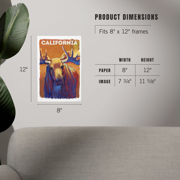 California, Vivid, Moose, Art & Giclee Prints Art Lantern Press 