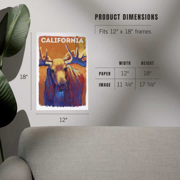 California, Vivid, Moose, Art & Giclee Prints Art Lantern Press 