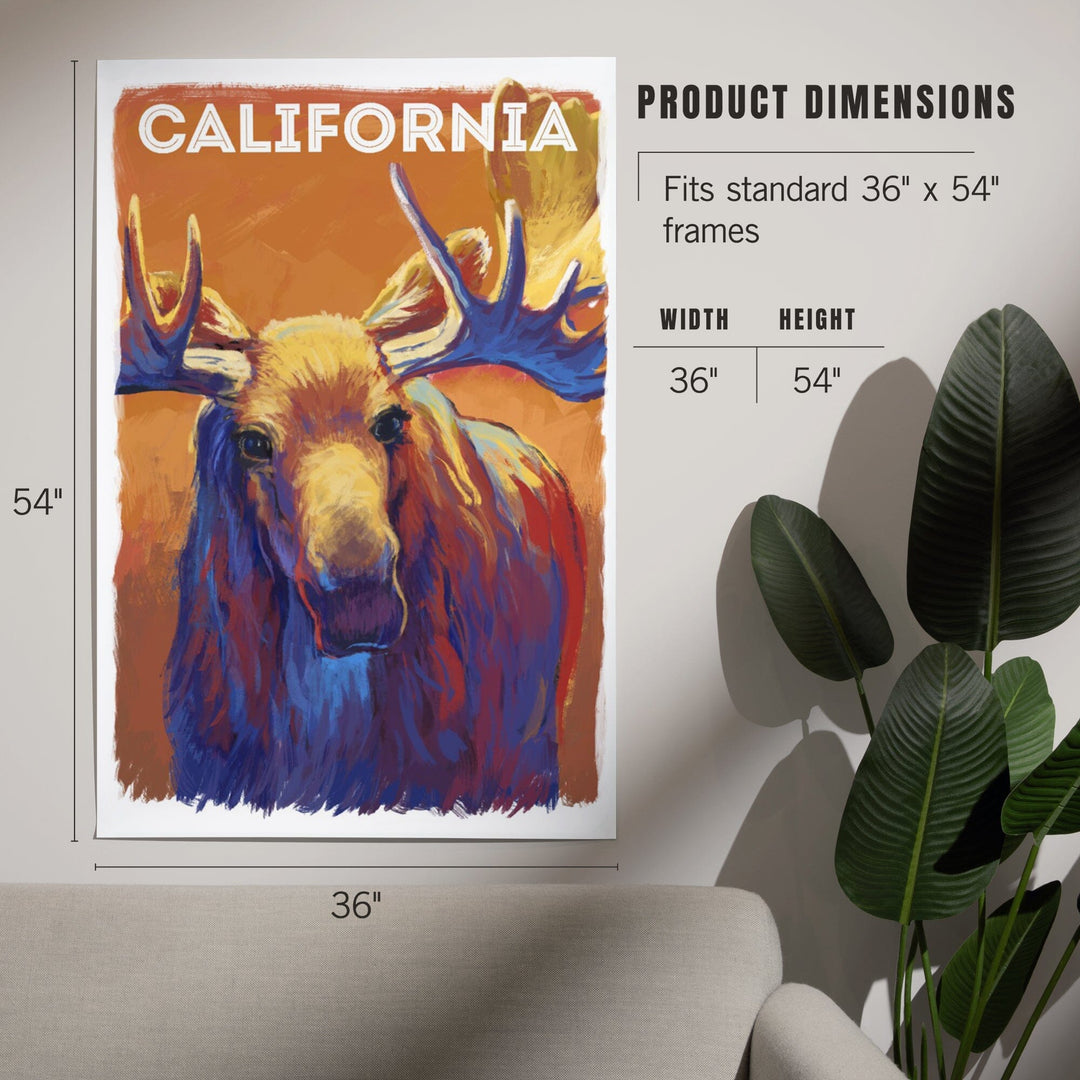 California, Vivid, Moose, Art & Giclee Prints Art Lantern Press 