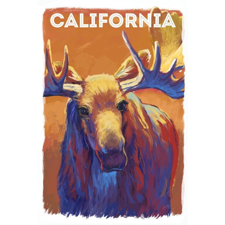 California, Vivid, Moose, Stretched Canvas Canvas Lantern Press 