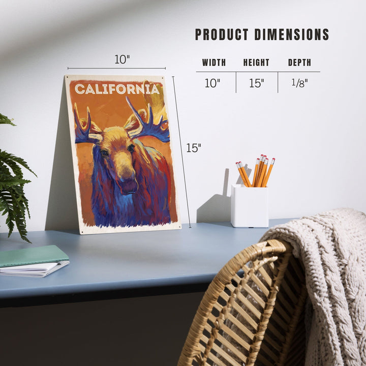 California, Vivid, Moose, Wood Signs and Postcards Wood Lantern Press 