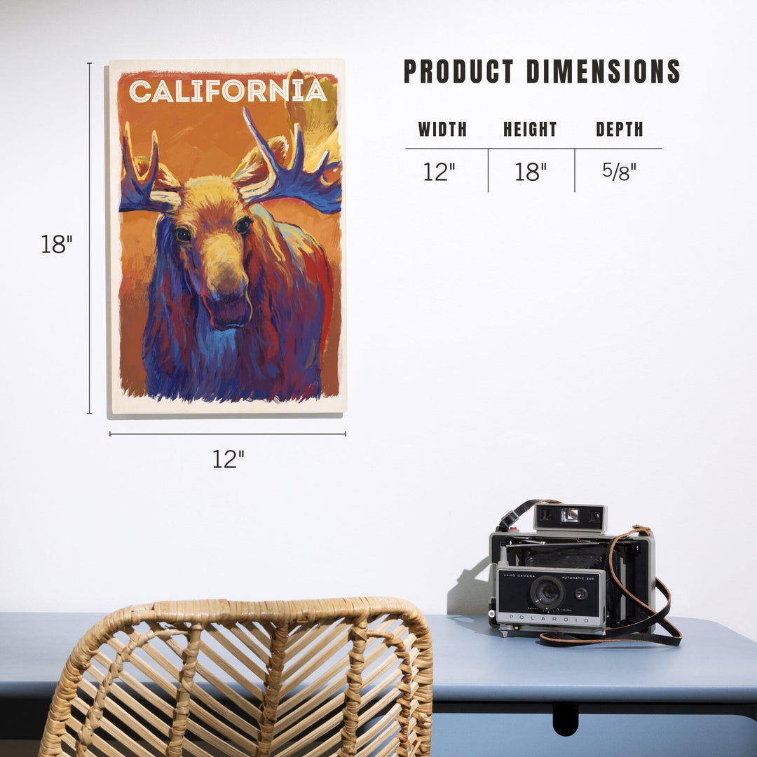 California, Vivid, Moose, Wood Signs and Postcards Wood Lantern Press 