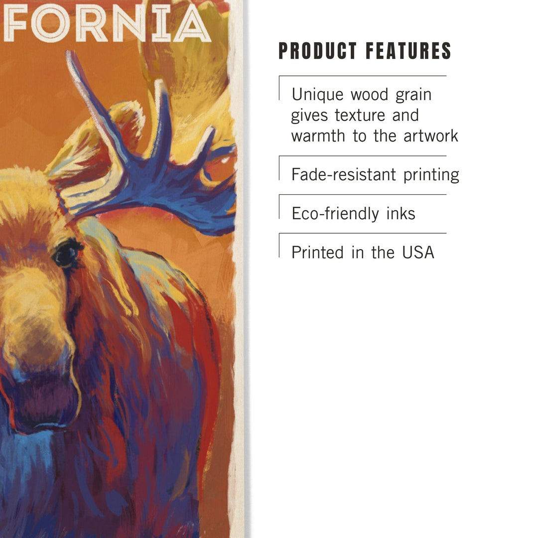 California, Vivid, Moose, Wood Signs and Postcards Wood Lantern Press 