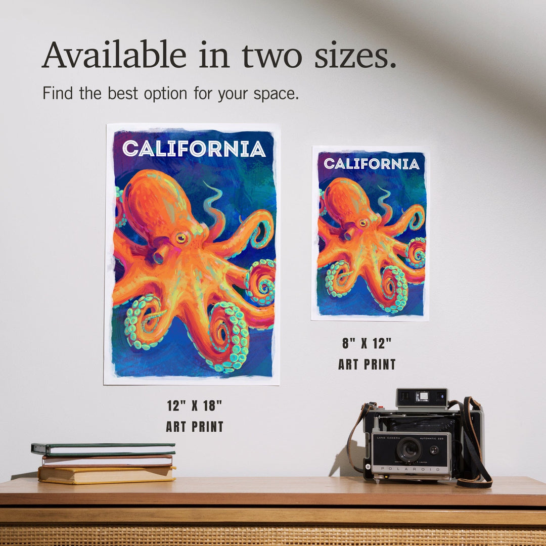 California, Vivid, Octopus, Art & Giclee Prints Art Lantern Press 