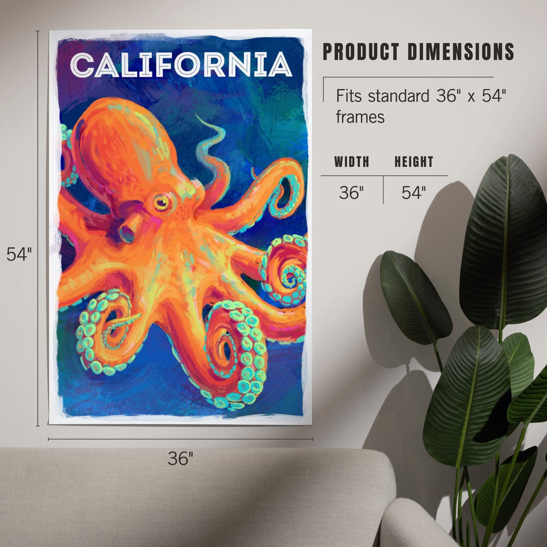 California, Vivid, Octopus, Art & Giclee Prints Art Lantern Press 