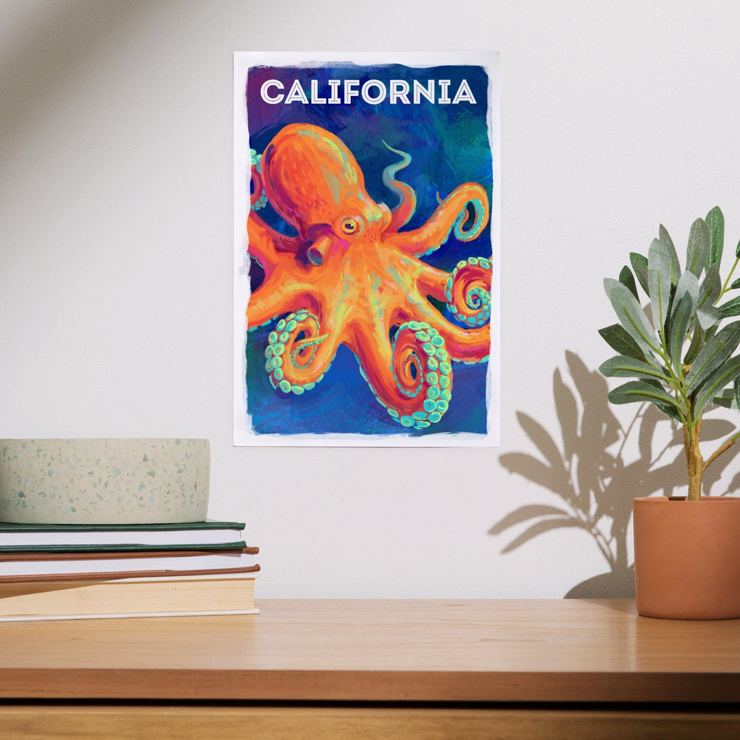 California, Vivid, Octopus, Art & Giclee Prints Art Lantern Press 