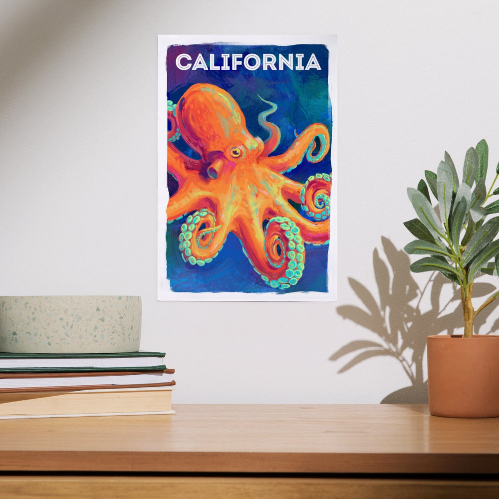 California, Vivid, Octopus, Art & Giclee Prints Art Lantern Press 