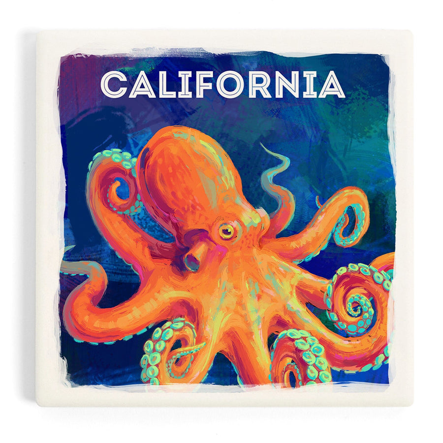 California, Vivid, Octopus, Coasters Coasters Lantern Press 