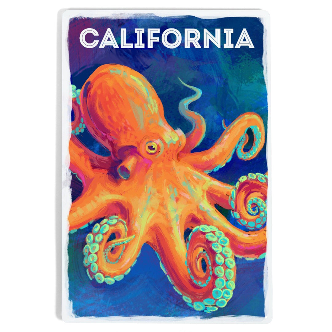 California, Vivid, Octopus, Metal Signs Metal Lantern Press 