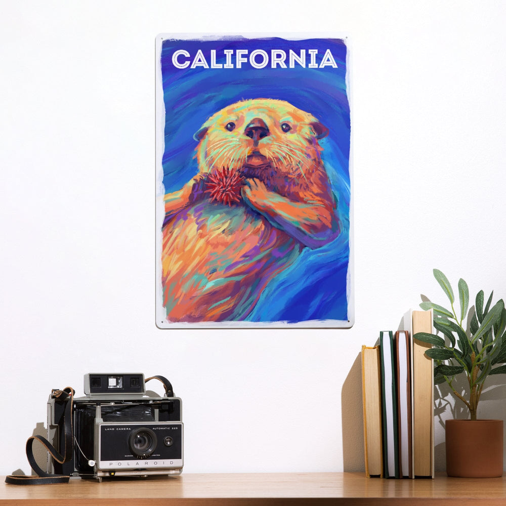 California, Vivid, Sea Otter, Metal Signs Metal Lantern Press 