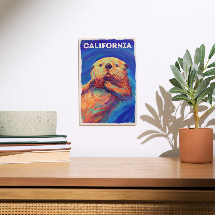 California, Vivid, Sea Otter, Wood Signs and Postcards Wood Lantern Press 