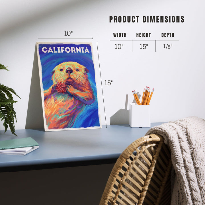 California, Vivid, Sea Otter, Wood Signs and Postcards Wood Lantern Press 