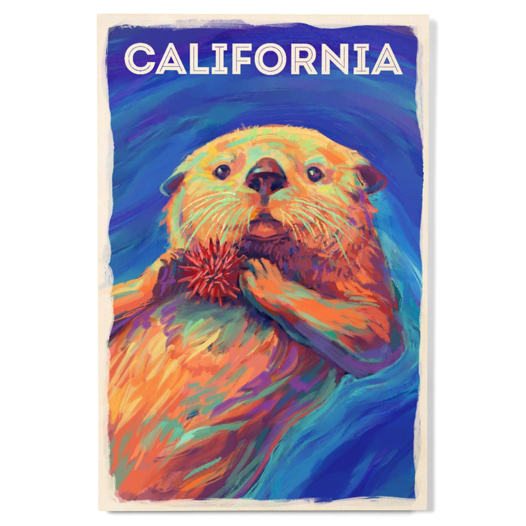 California, Vivid, Sea Otter, Wood Signs and Postcards Wood Lantern Press 