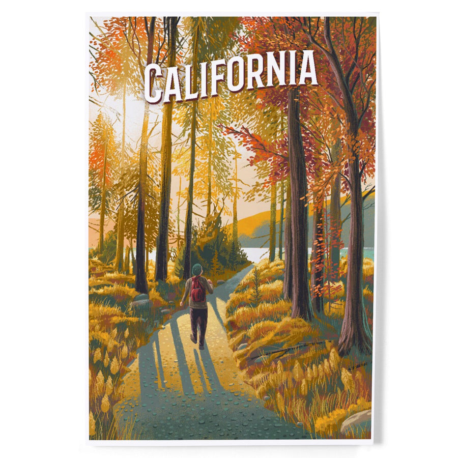 California Walk In The Woods Day Hike, Art & Giclee Prints Art Lantern Press 