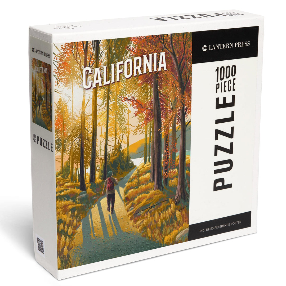 California, Walk In The Woods, Day Hike, Jigsaw Puzzle - Lantern Press