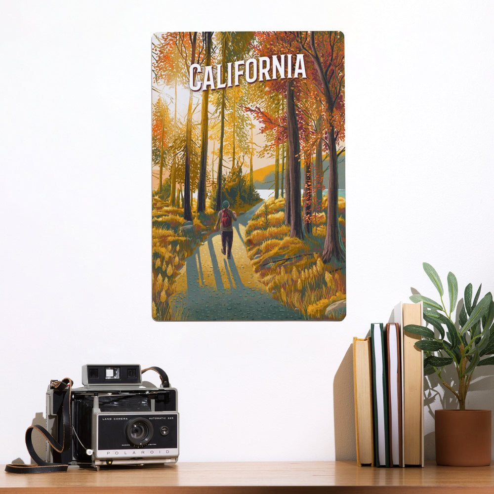 California Walk In The Woods Day Hike, Metal Signs Metal Lantern Press 