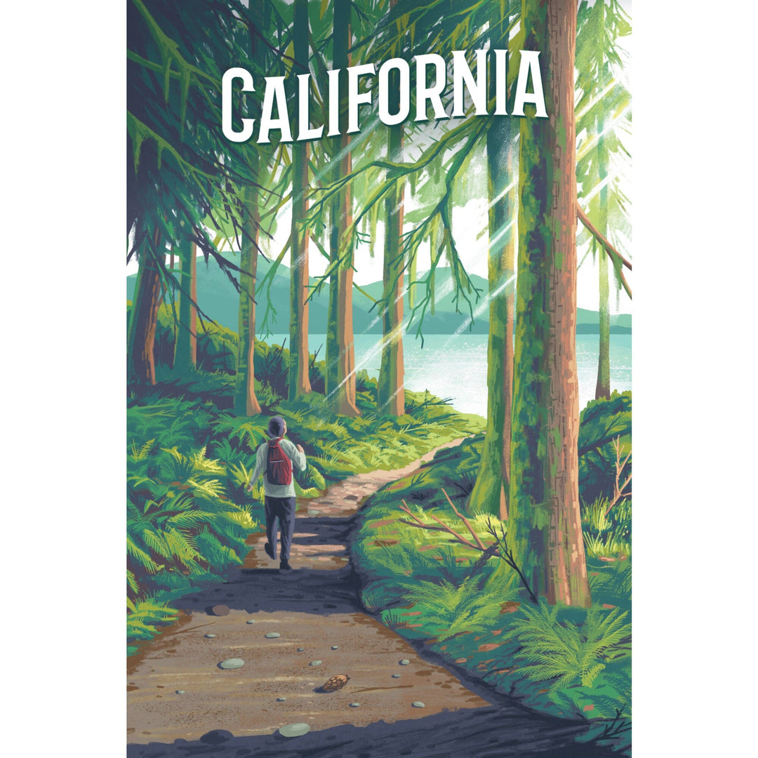 California, Walk In The Woods, Day Hike, Stretched Canvas Canvas Lantern Press 