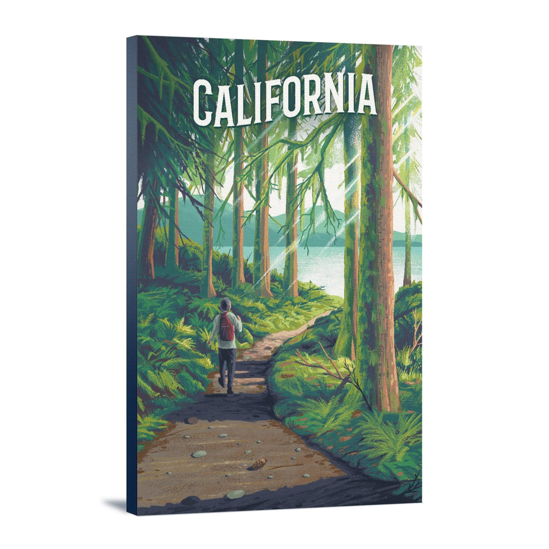 California, Walk In The Woods, Day Hike, Stretched Canvas Canvas Lantern Press 