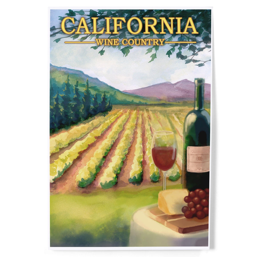 California, Wine Country, Art & Giclee Prints Art Lantern Press 
