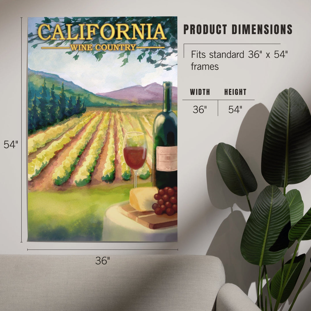California, Wine Country, Art & Giclee Prints Art Lantern Press 