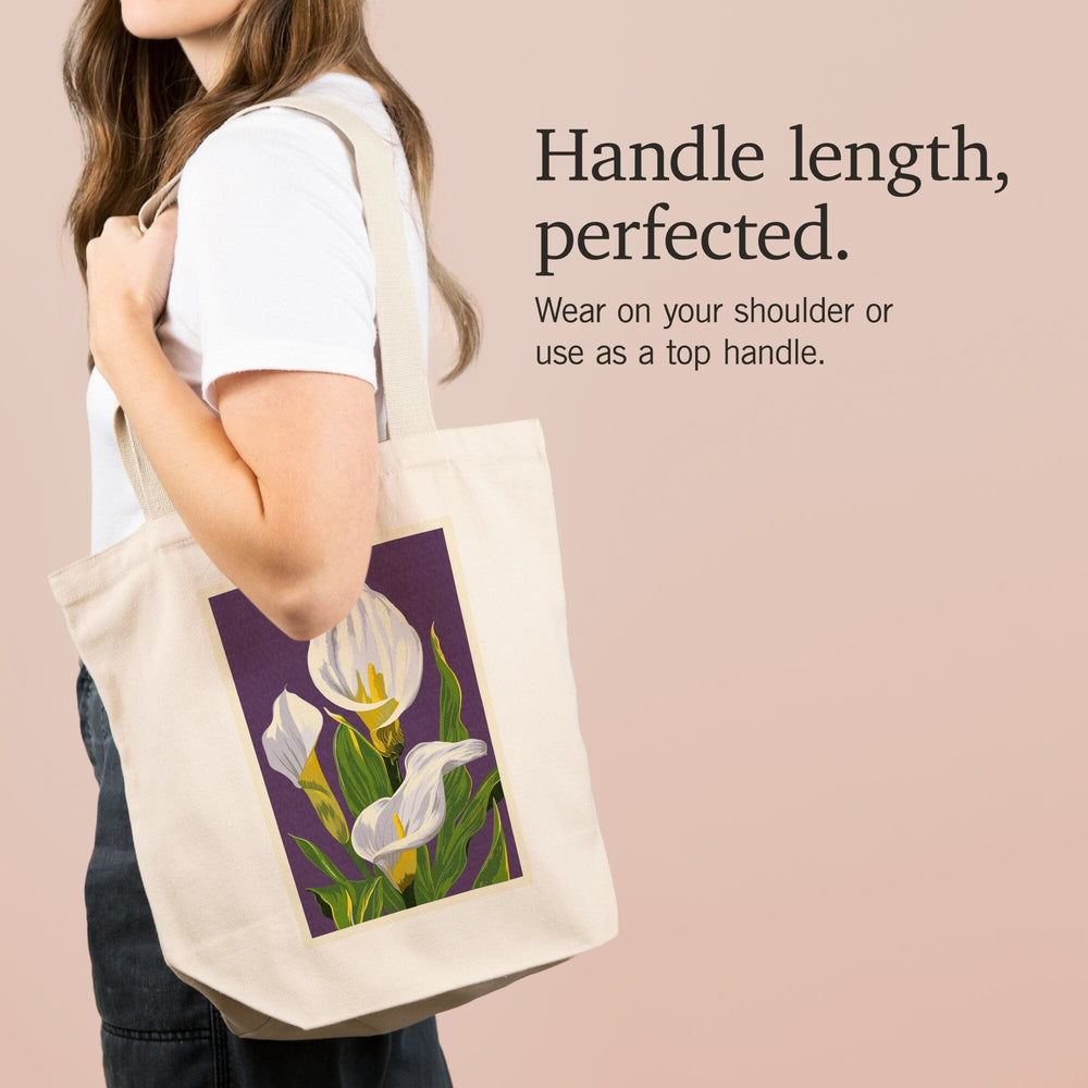 Calla Lily, Letterpress, Tote Bag Totes Lantern Press 