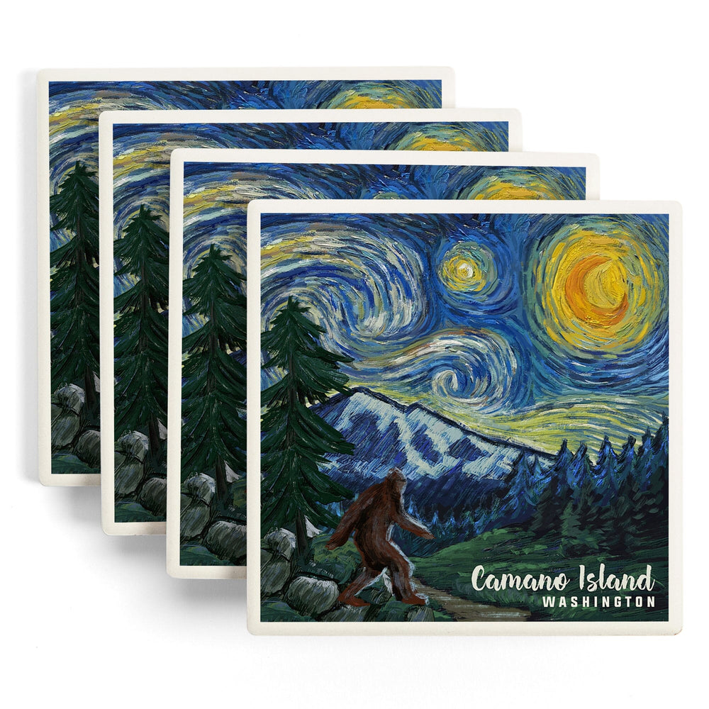 Camano Island, Washington, Bigfoot Country, Coasters Coasters Lantern Press 