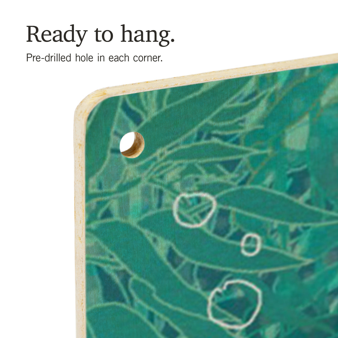 Camano Island, Washington, Fluid Linework, Octopus, Wood Signs and Postcards Wood Lantern Press 