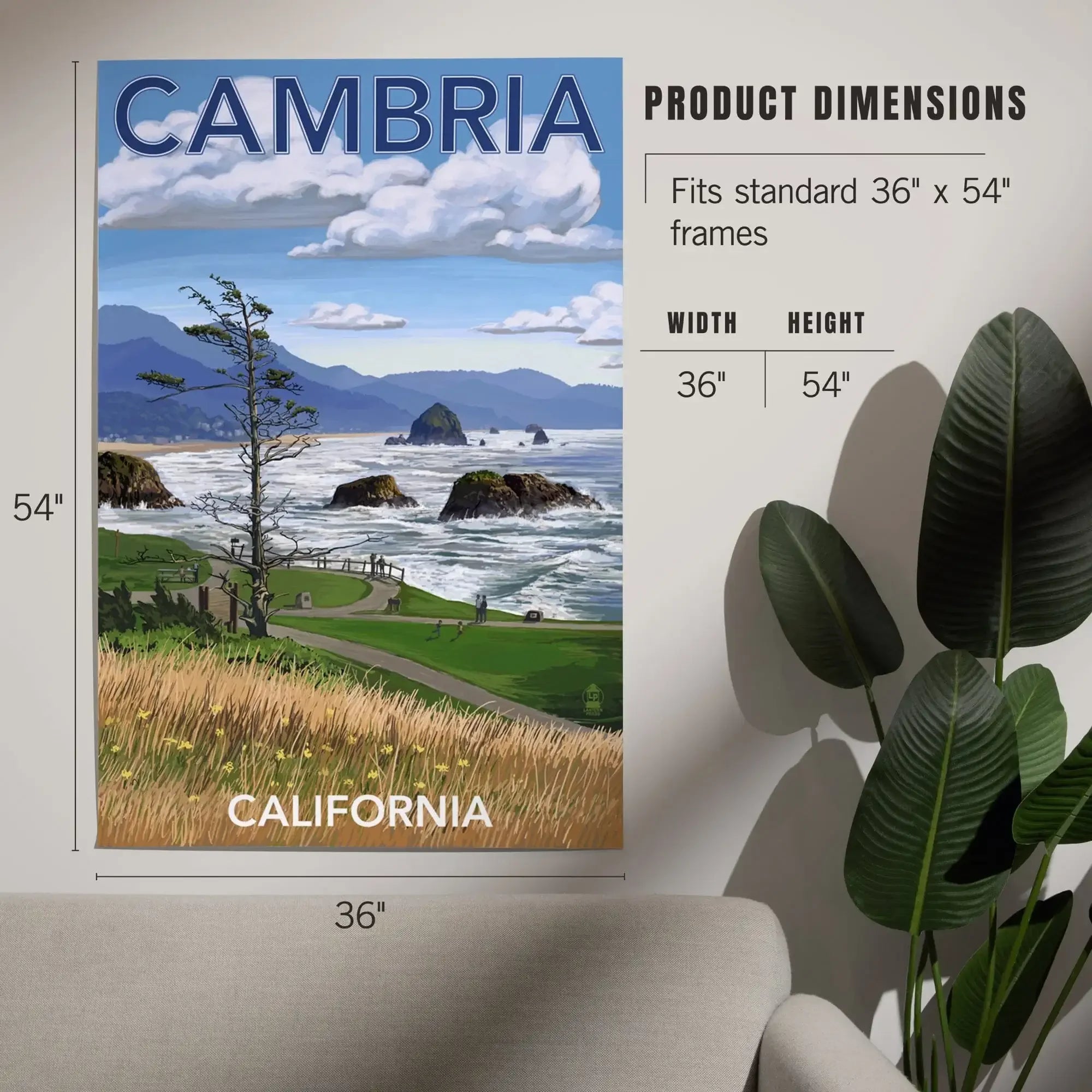 Cambria, California, Rocky Coastline art prints, metal signs