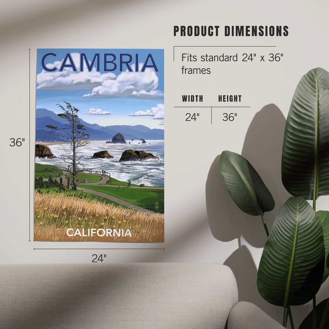 Cambria, California, Rocky Coastline, Art & Giclee Prints Art Lantern Press 