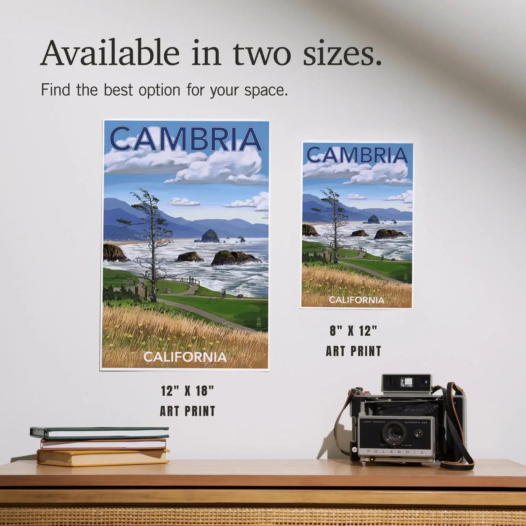 Cambria, California, Rocky Coastline art prints, metal signs