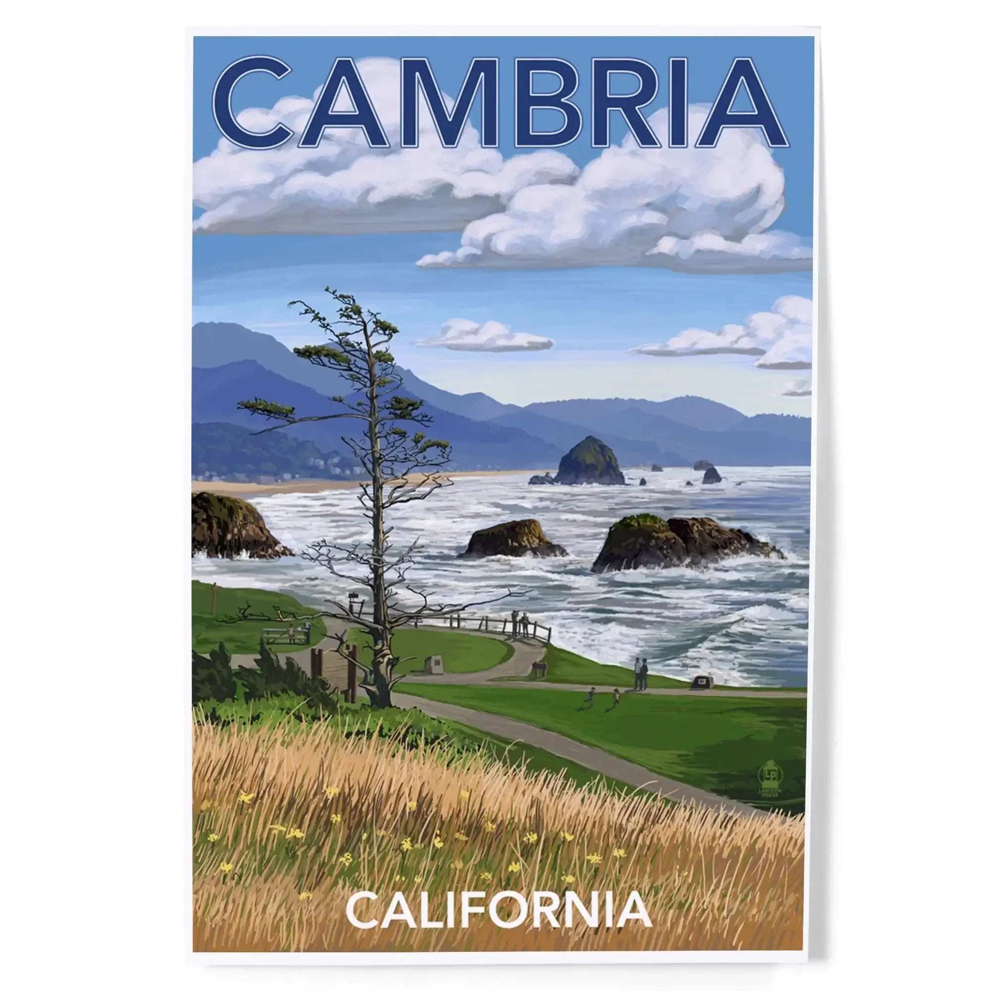 Cambria, California, Rocky Coastline art prints, metal signs