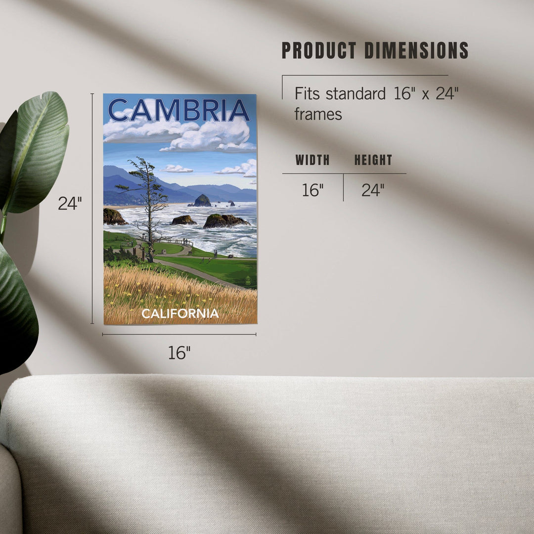 Cambria, California, Rocky Coastline, Art & Giclee Prints Art Lantern Press 