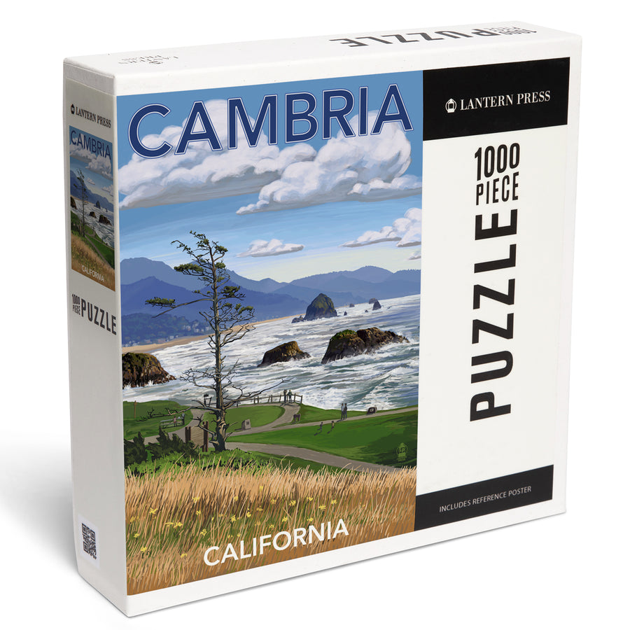 Cambria, California, Rocky Coastline, Jigsaw Puzzle Puzzle Lantern Press 