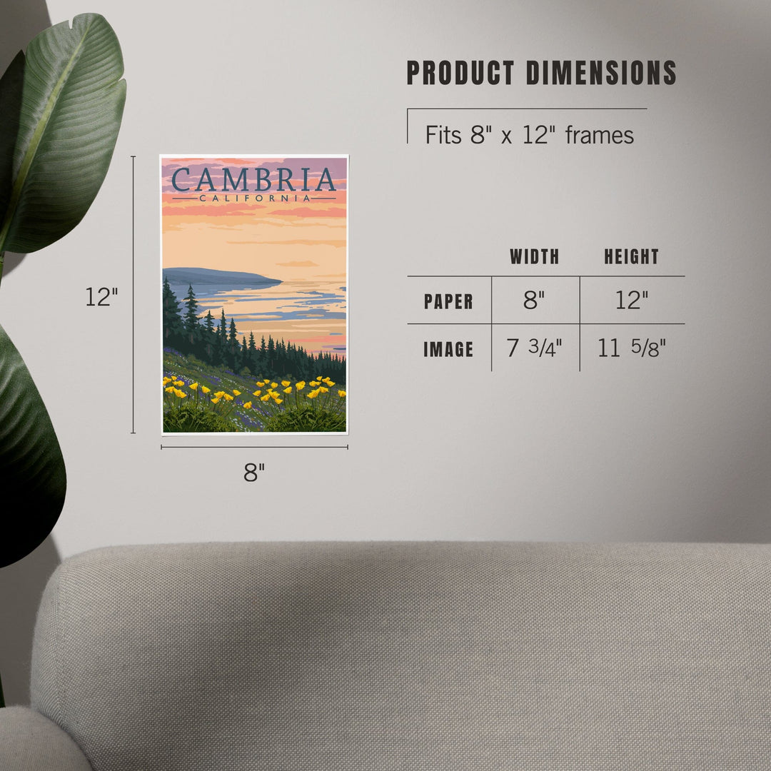 Cambria, California, Spring Flowers, Poppies, Art & Giclee Prints Art Lantern Press 