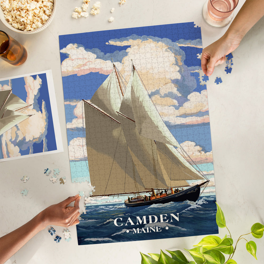 Camden, Maine, Bluenose II, Jigsaw Puzzle Puzzle Lantern Press 